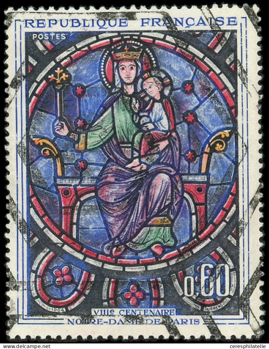 VARIETES - 1419   Notre-Dame De Paris, ANNULATION Hexagonale Des Rebuts, TB - Used Stamps