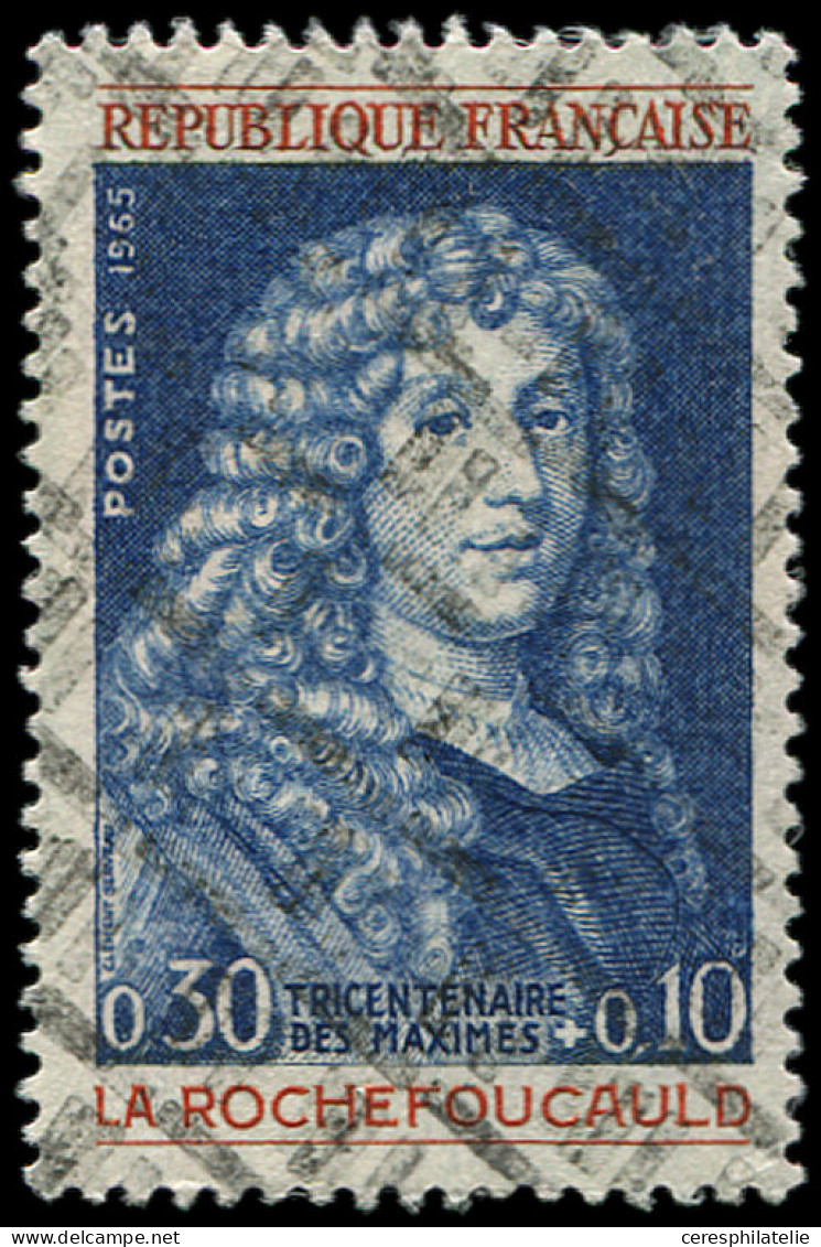 VARIETES - 1442   La Rochefoucauld, 0,30 + 0,10, ANNULATION Hexagonale Des Rebuts, TB - Used Stamps