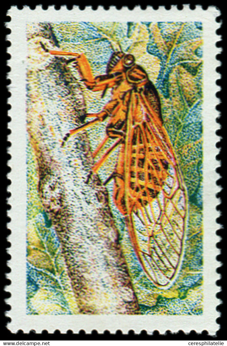 (*) VARIETES - 1946b  Cigale Rouge, SANS Légendes, TB - Unused Stamps