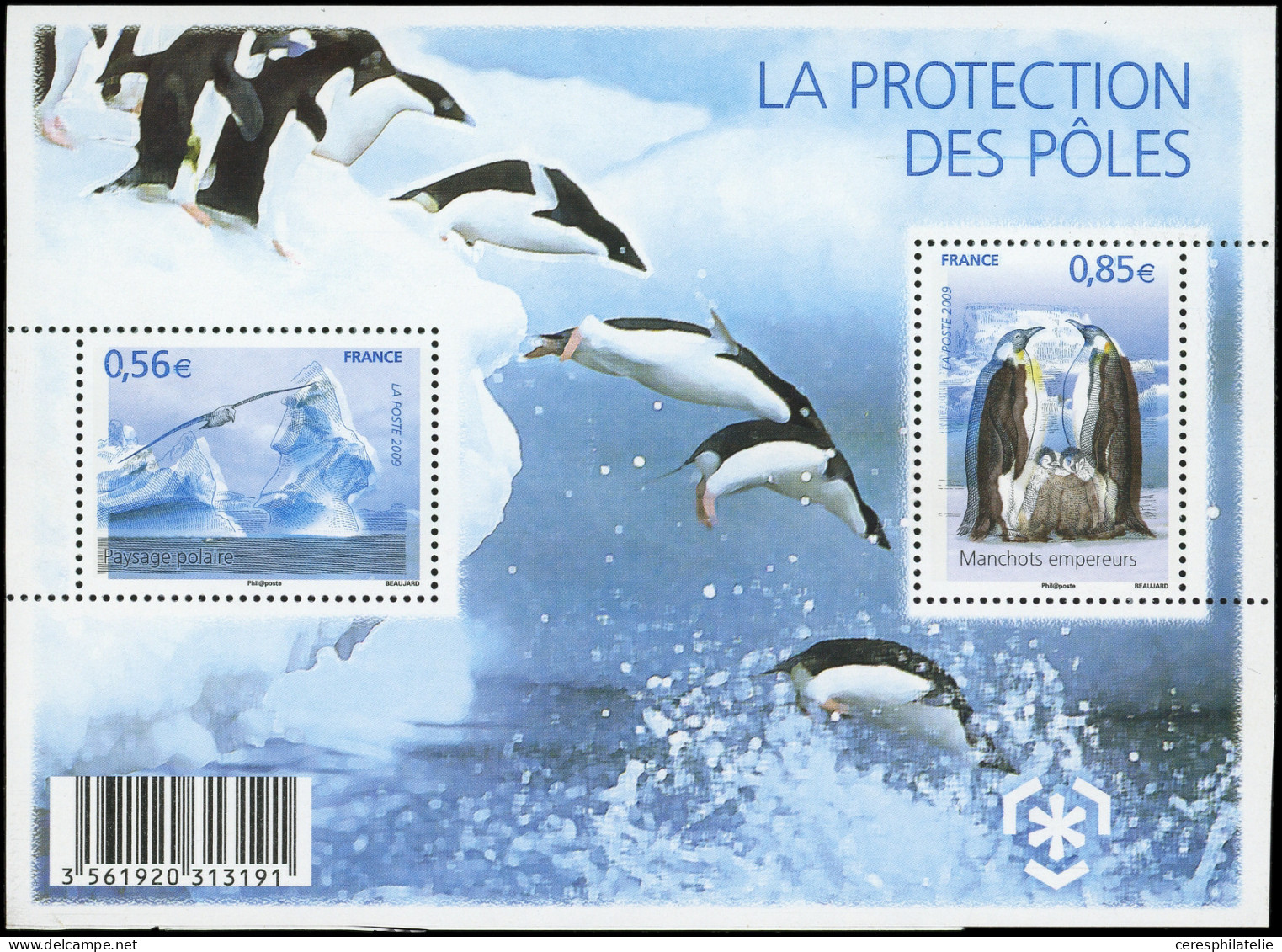 ** VARIETES - F4350  Protection Des Pôles, Impression Offset Très Décalée + Normal, TB - Unused Stamps