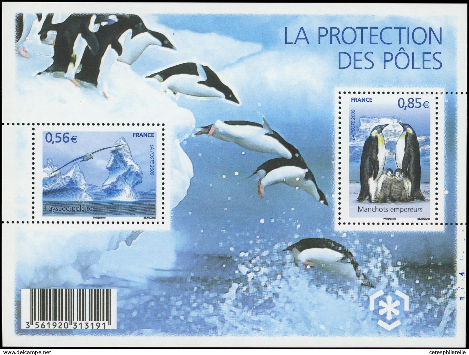 ** VARIETES - F4350  Protection Des Pôles, Impression Offset Très Décalée + Normal, TB - Unused Stamps