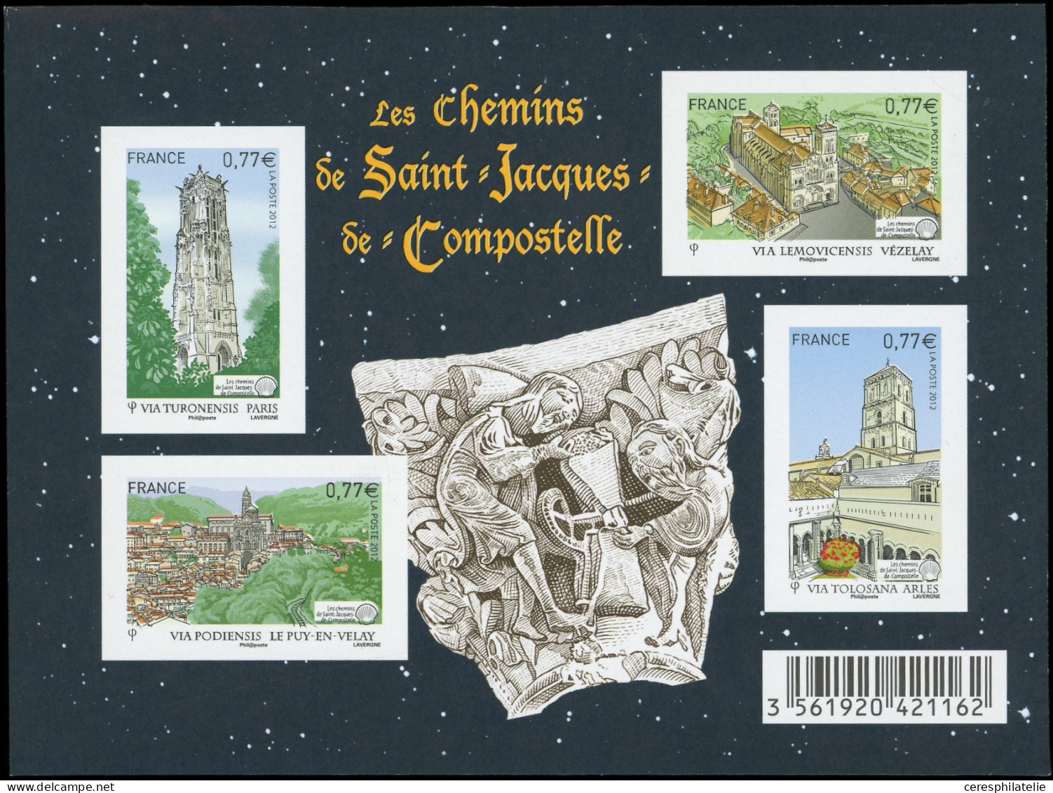 ** VARIETES - F4641  St Jacques De Compostelle, BF NON DENTELE SANS PHOSPHO, TB - Unused Stamps