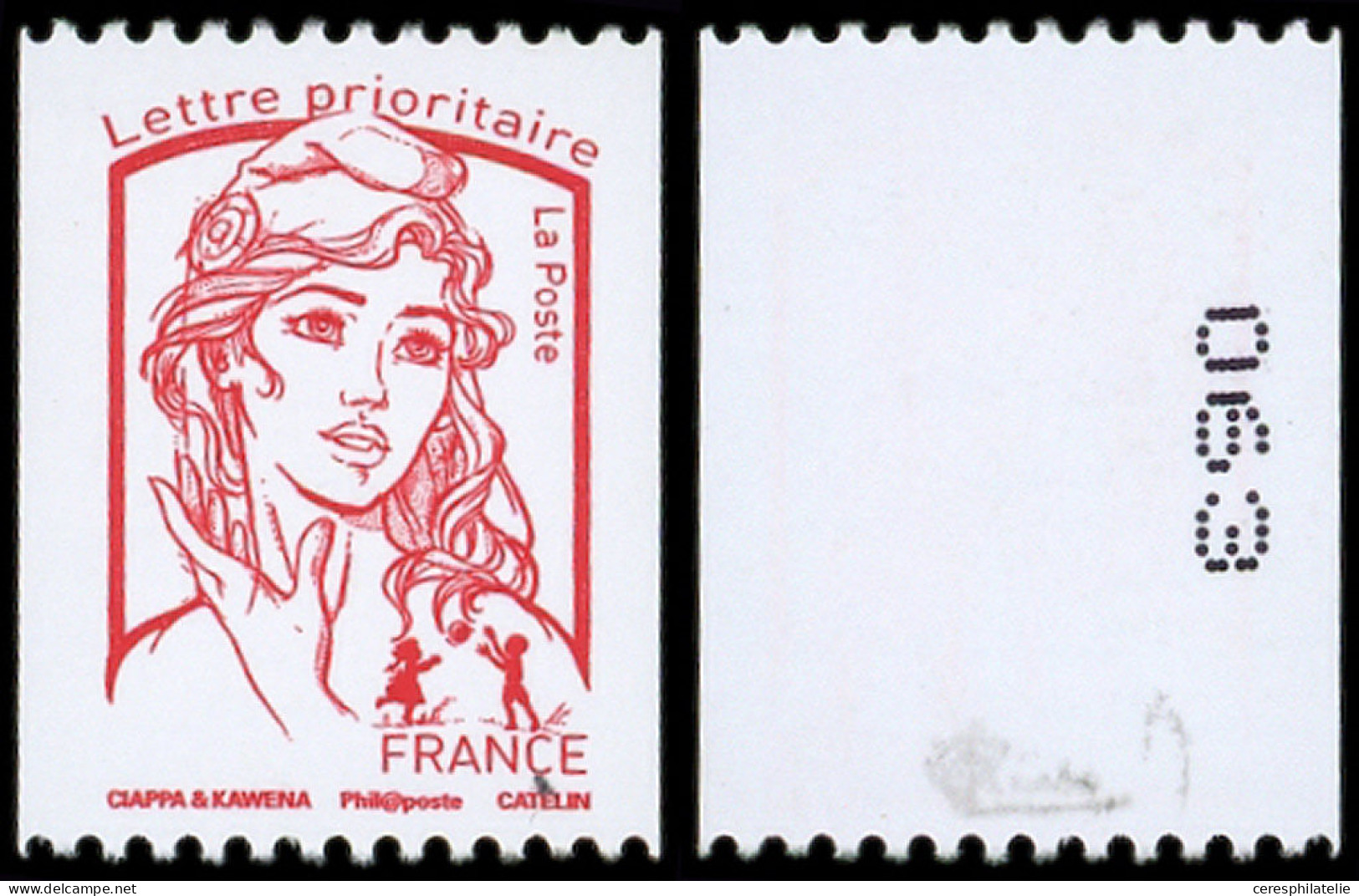 ** VARIETES - 5018a  Ciappa Et Kawena, TVP Rouge De Roulette, SANS PHOSPHO, TB. C - Unused Stamps