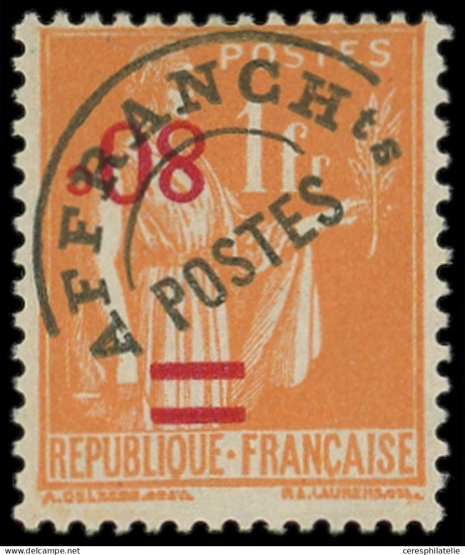 * VARIETES - Préo 74a   80c. Sur 1f. Orange, Surcharge RENVERSEE, TB - Altri & Non Classificati