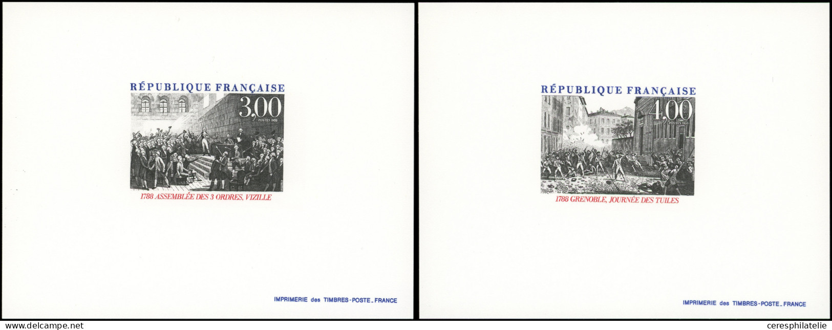 EPREUVES DE LUXE - 2537/38 Bicentenaire De La Révolution, 2 épreuves, TB - Luxury Proofs