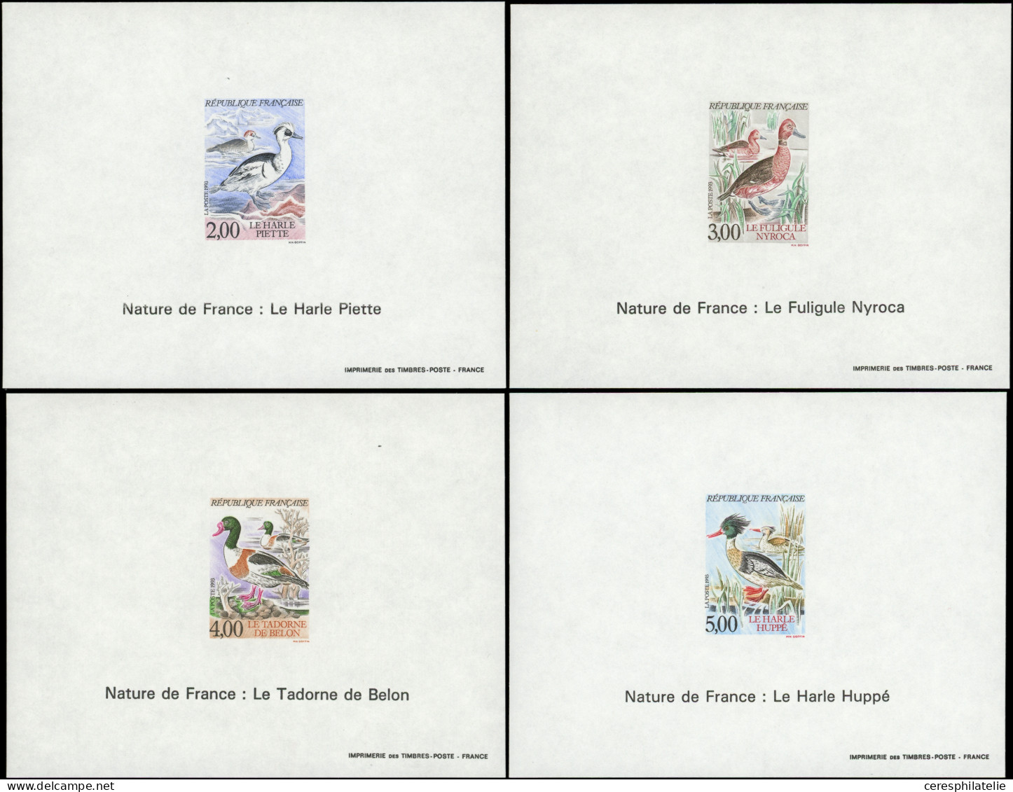 ** EPREUVES DE LUXE - 2785/88 Nature De France, 4 FG ND, TB - Luxury Proofs