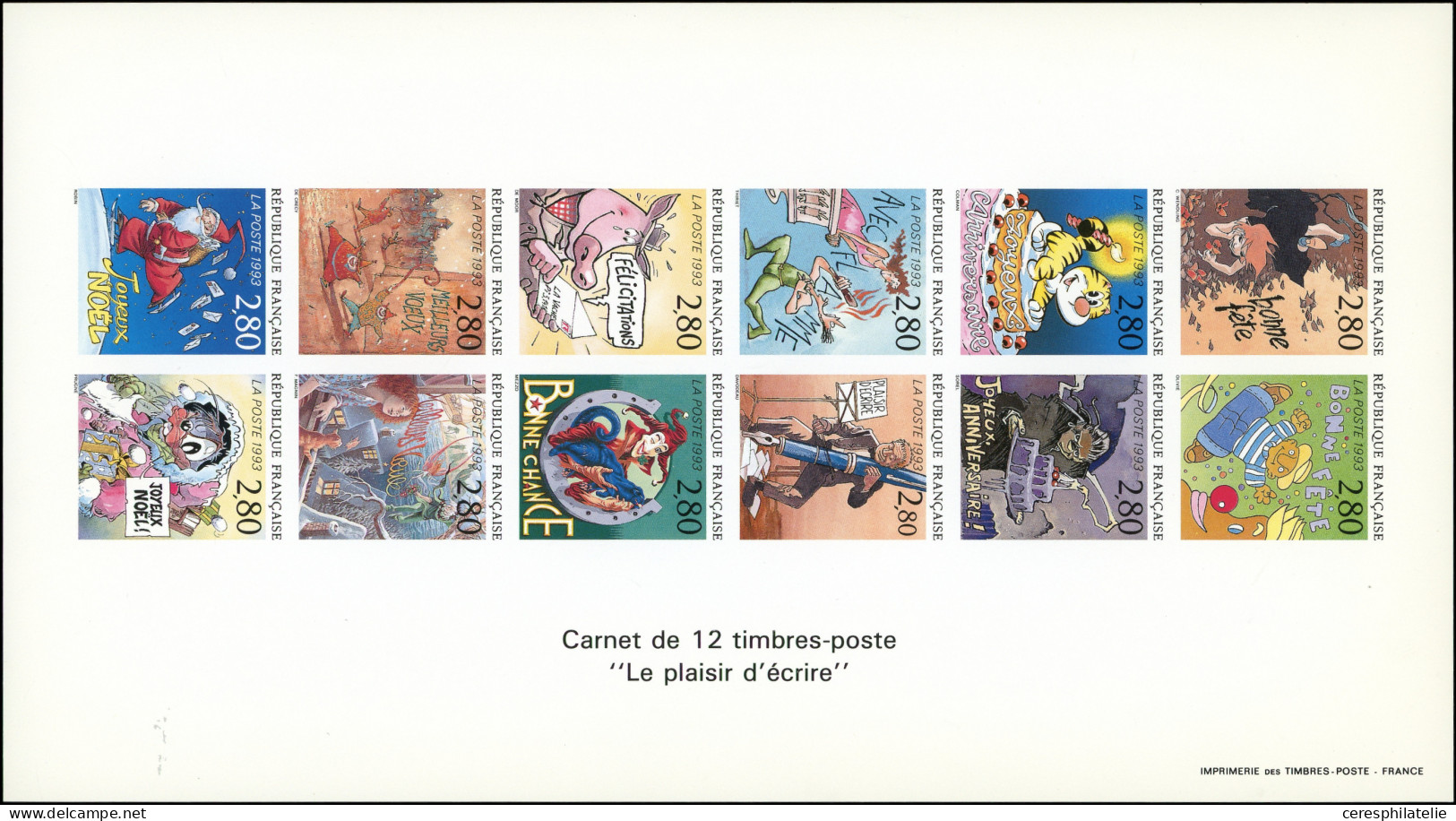 ** EPREUVES DE LUXE - 2836/47 Le Plaisir D'écrire, FG Collectif ND, TB - Luxury Proofs