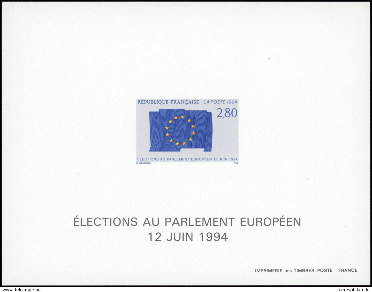 ** EPREUVES DE LUXE - 2860   Drapeau Européen, FG ND, TB - Luxury Proofs