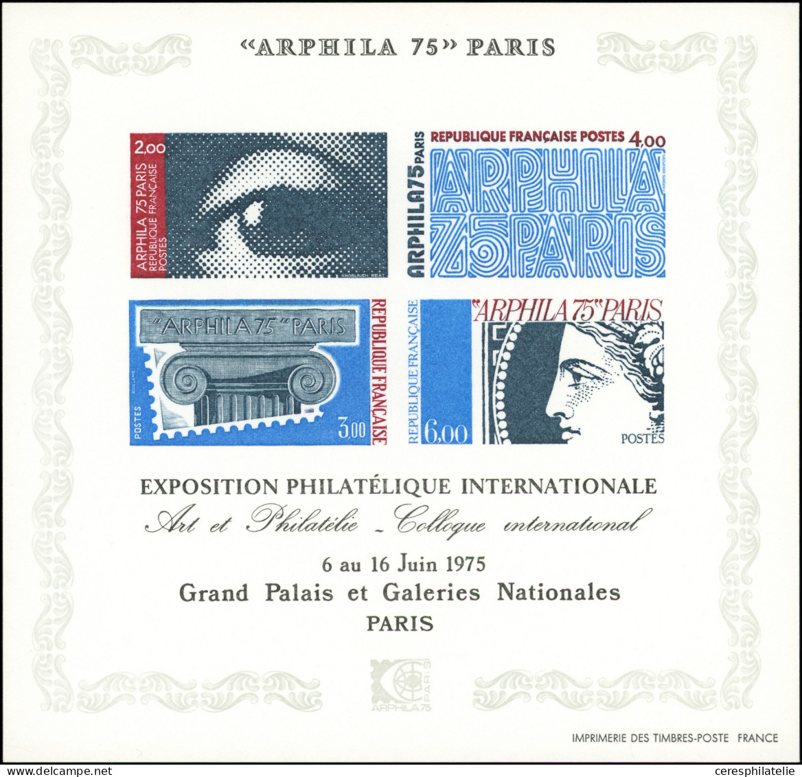 EPREUVES DE LUXE - BF 7  Arphila, TB - Luxury Proofs