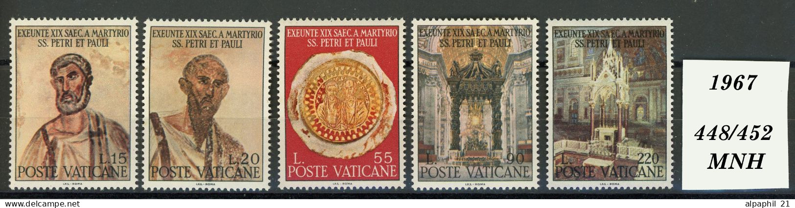Città Del Vaticano: St. Peter, 1967 - Unused Stamps