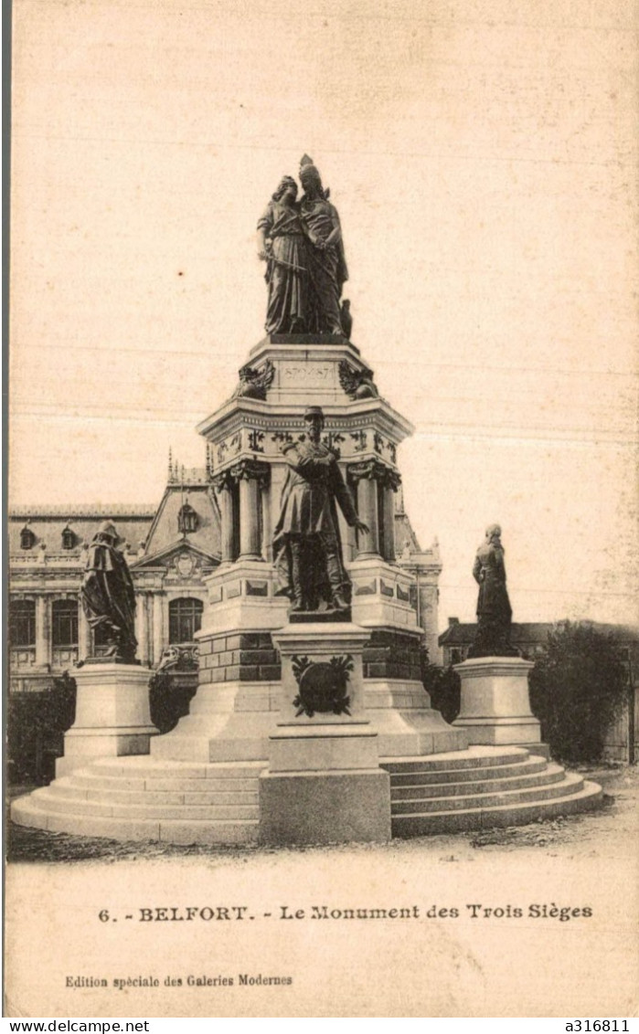 Belfort Le Monument Des Trois Sieges - Belfort – Siège De Belfort