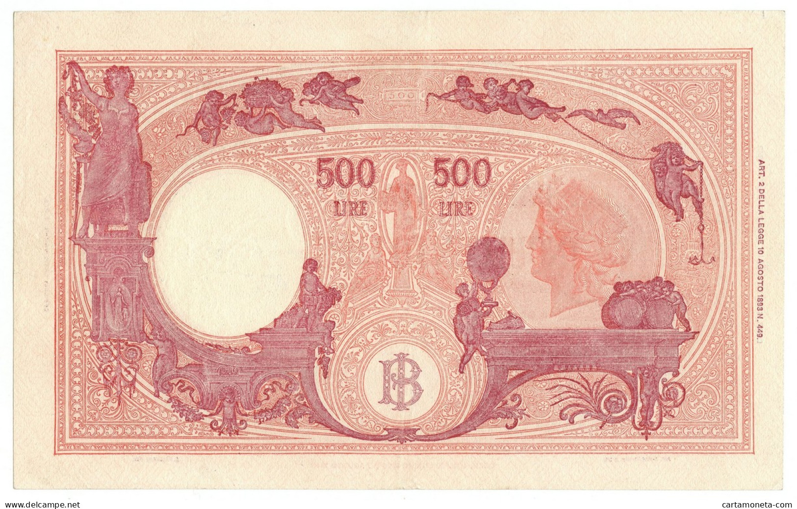 500 LIRE BARBETTI GRANDE C TESTINA BI REPUBBLICA ITALIANA 22/07/1946 QSPL - Other & Unclassified