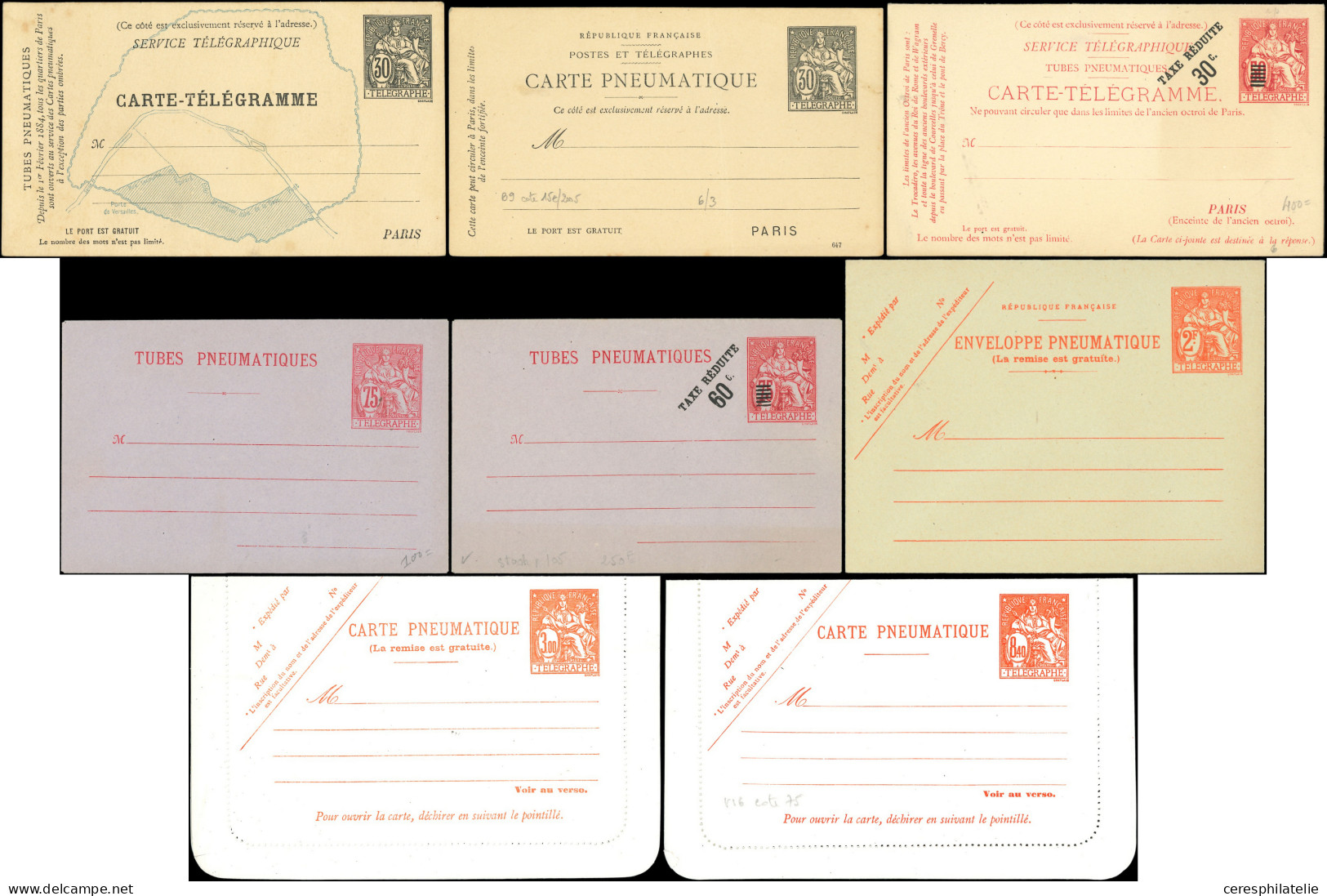 Let ENTIERS POSTAUX - Chaplain, 26 Entiers Neufs, Tous Différents, TB, Cote Yvert 819 - Pneumatiques