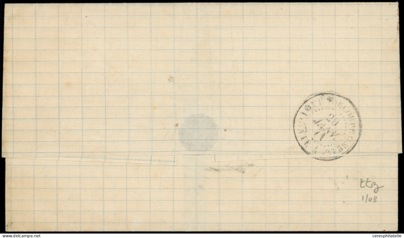 Let Colonies Générales - 3    10c. Bistre, PAIRE Touchée Obl. Losange S. LSC, Càd GUADELOUPE LAMENTIN 20/1/71, Arr. POIN - Sonstige & Ohne Zuordnung