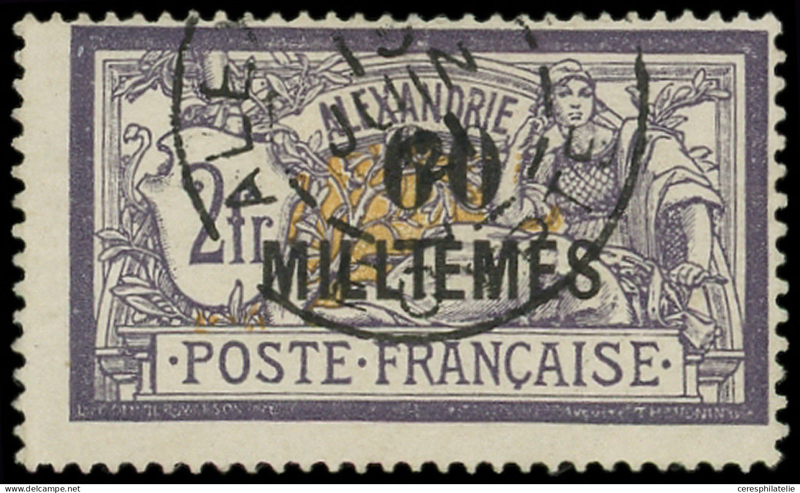 ALEXANDRIE 59 : 60m. S. 2f. Violet Et Jaune, Obl., TB. Br - Autres & Non Classés