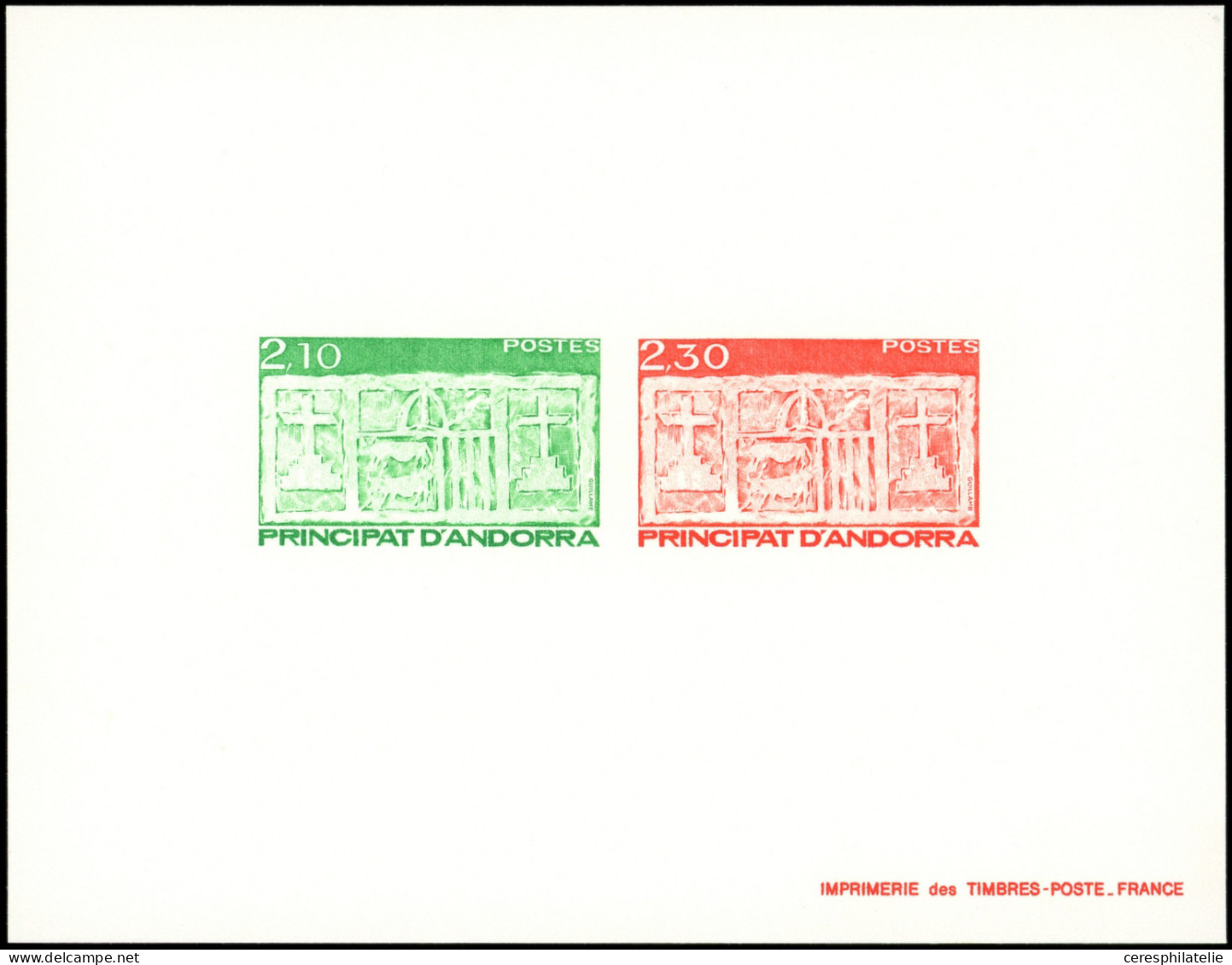 ANDORRE 390/91 : Ecu Primitif, Epreuve Collective, TB - Used Stamps