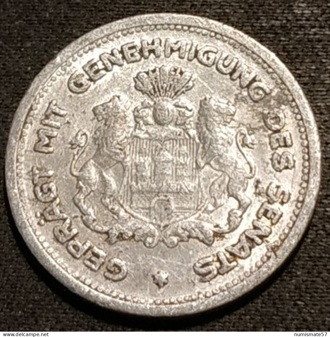 ALLEMAGNE - GERMANY - 1/100 Verrechnungsmarke - Hamburg - 1923 - Funck# 637.1a - KM# Tn1 - Notgeld