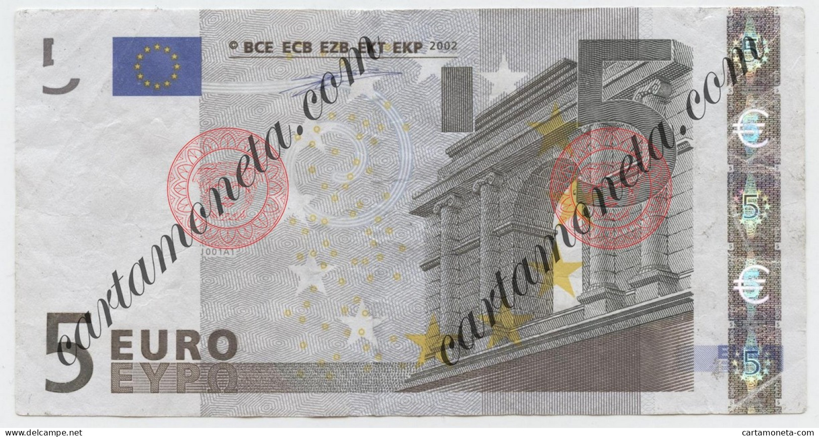 5 EURO ITALY FIRST SERIES DUISENBERG J001 A1 2002 BB - Sonstige & Ohne Zuordnung