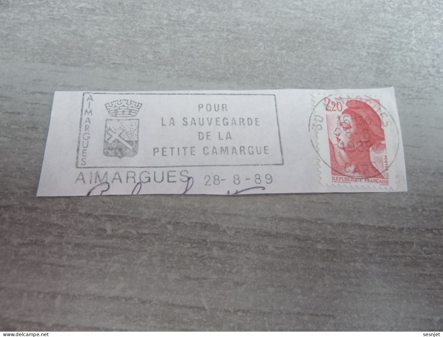 Aimargues (Gard) - Pour La Sauvegarde De La Petite Camargue - Yt 2376 - Flamme Philatélique - Année 1989 - - 1982-1990 Liberté De Gandon