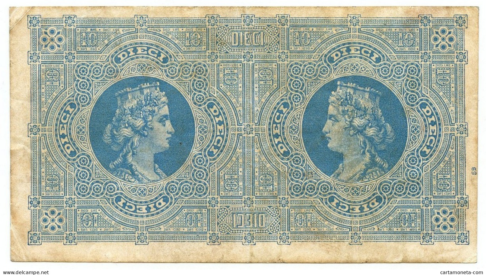 10 LIRE BIGLIETTO CONSORZIALE REGNO D'ITALIA 30/04/1874 BB/BB+ - Biglietti Consorziale