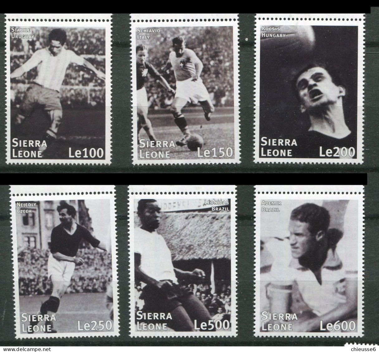 Sierra Leone ** N° 2415 à 2420 - Joueurs De Foot - Sierra Leone (1961-...)