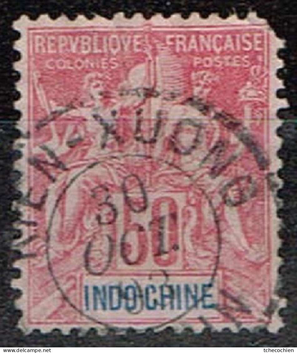 Indochine - 1892 - Y&T N° 13 Oblitéré. Coin Supérieur Droit Touché - Usati