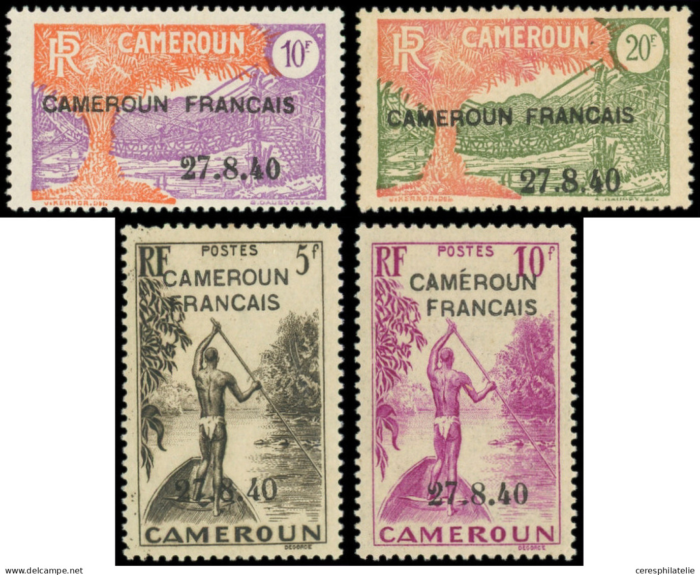 * CAMEROUN 204, 205, 230, 231, Surch. 27.8.40, TB - Altri & Non Classificati