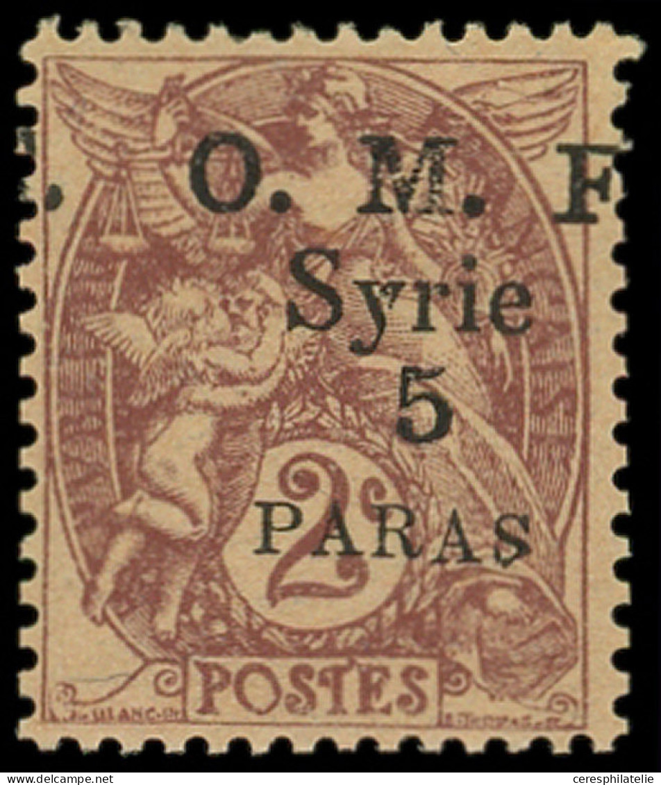 ** CILICIE 89b : 5pa. Sur 2c. Brun-lilas, Erreur SYRIE, TB. C - Other & Unclassified