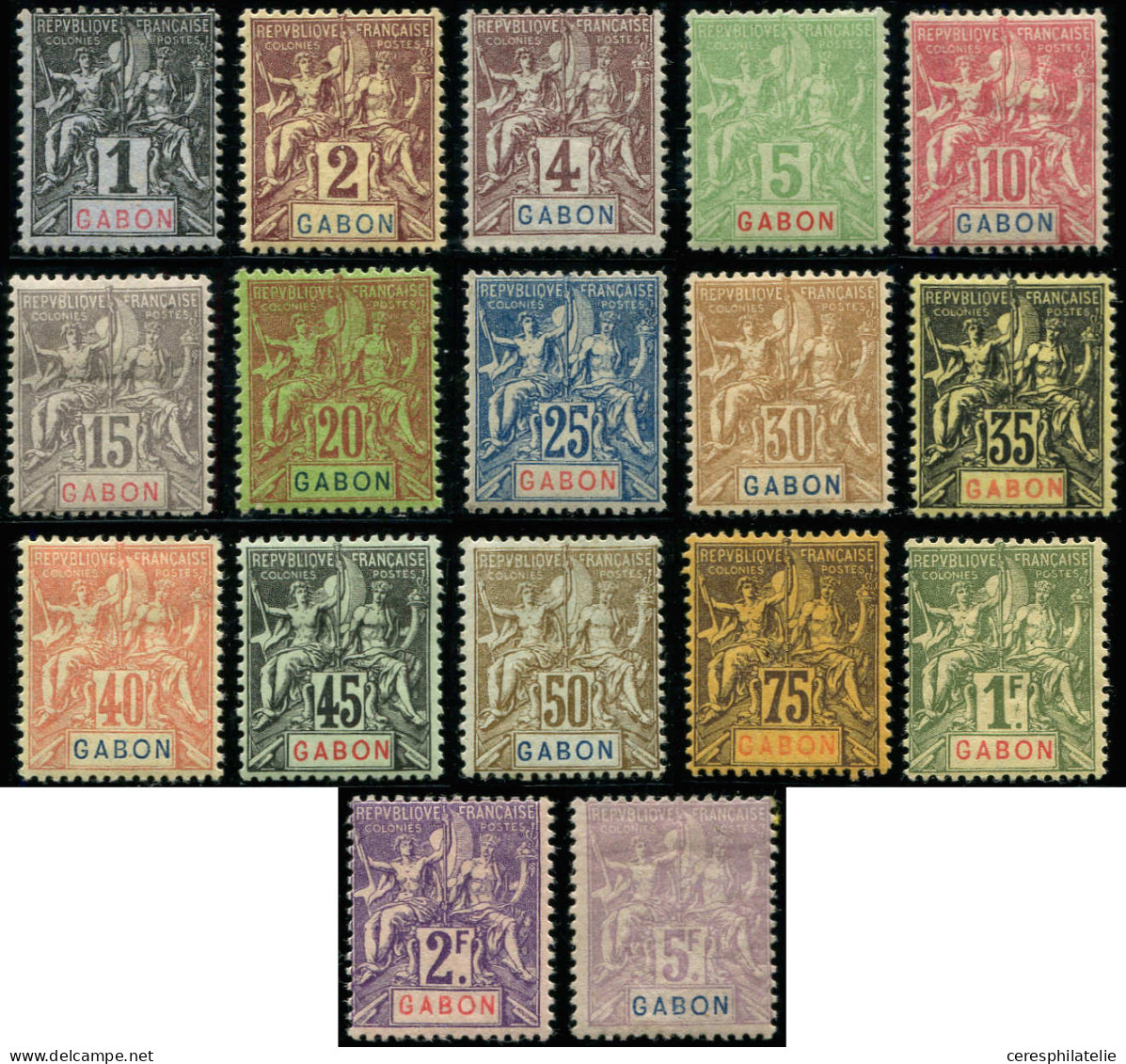 * GABON 16/32 : Série Groupe De 1904/1907, TB - Other & Unclassified