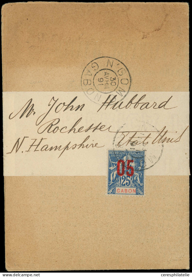 Let GABON 70 : 05 S. 25c. Obl. Càd N'GOM GABON 30/4/91 S. Imprimé Complet Sous Bande Pour ROCHESTER U.S.A., TB - Other & Unclassified