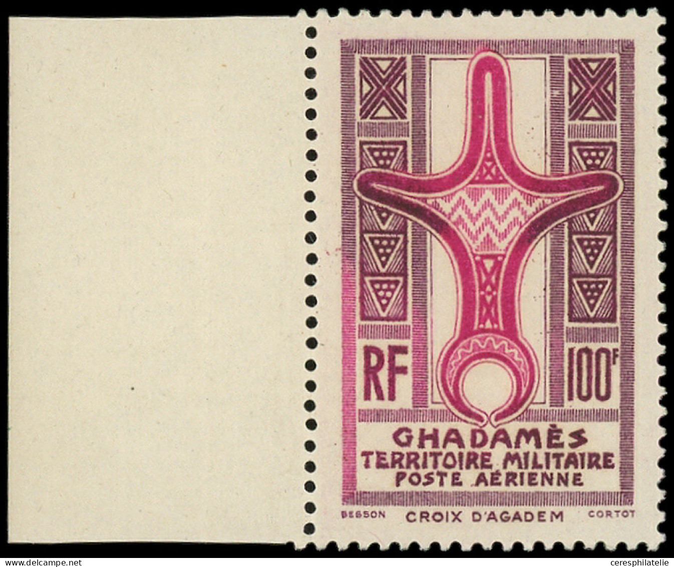 ** GHADAMES PA 2b : 100f. Lilas Et Rose-lilas, NON EMIS, Bdf, TB - Sonstige & Ohne Zuordnung