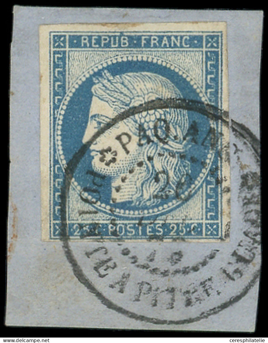 GUADELOUPE CG N°23 : 25c. Bleu, 2 Ex. Obl. Càd PAQ. ANG. Sur Fragt Et MOULE 31/5/79, TB - Andere & Zonder Classificatie