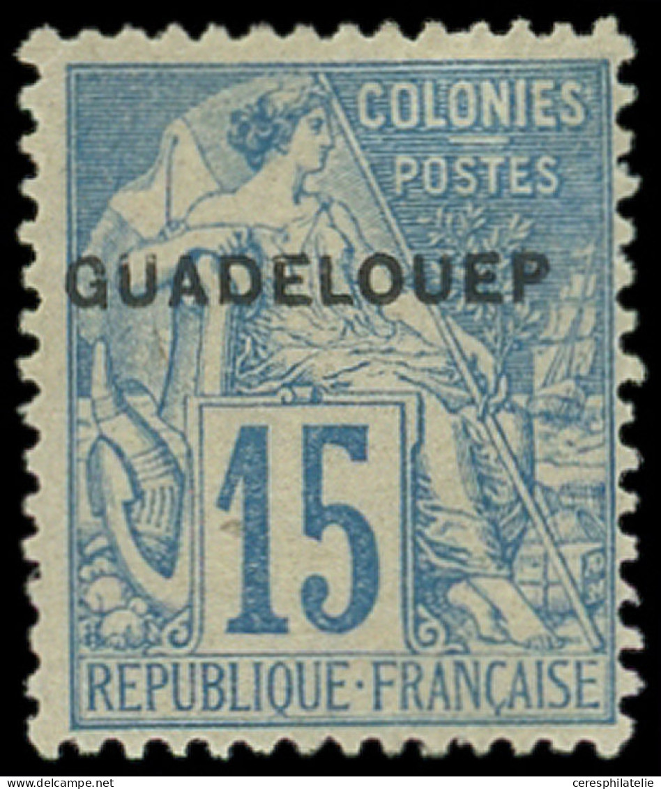 * GUADELOUPE 19d : 15c. Bleu, GUADELOUEP, TB. S - Autres & Non Classés