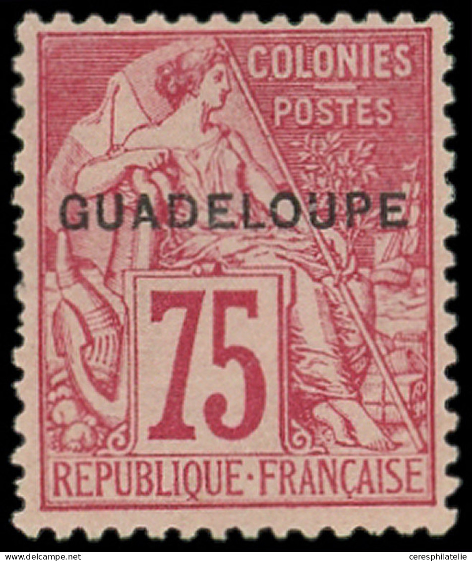 (*) GUADELOUPE 25 : 75c. Rose, Très Bon Centrage, TB - Other & Unclassified