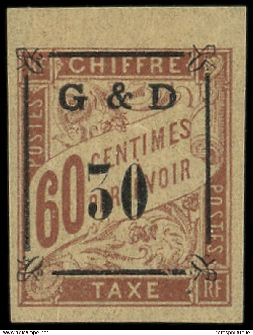 * GUADELOUPE Taxe 13A : 30 Sur 60c. Brun Sur Chamois, T II, Petit Bdf, TB. C - Other & Unclassified