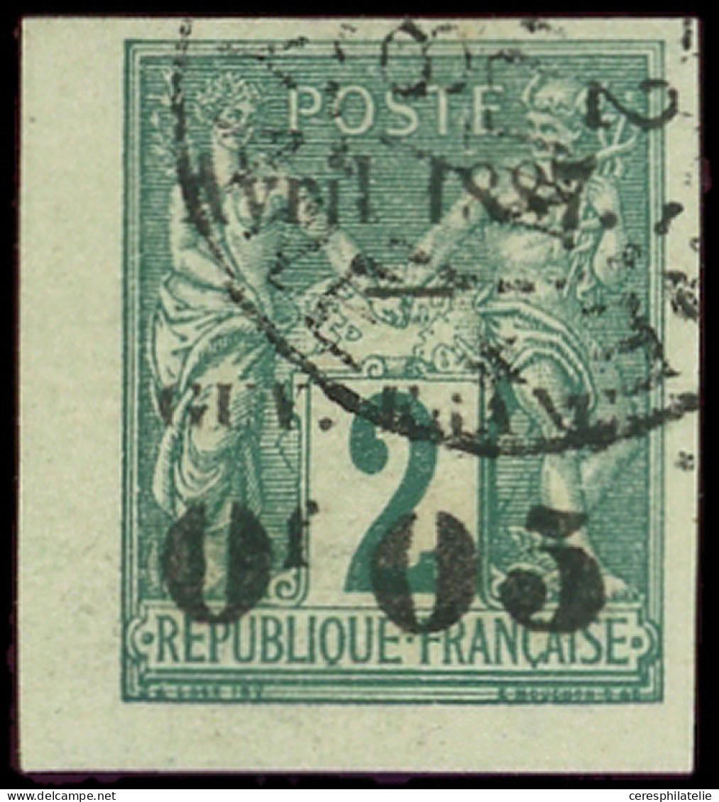 GUYANE 3 : 0f05 Sur 2c. Vert, Cdf, Obl. Càd CAYENNE 2/8/87, TB, Signé - Other & Unclassified