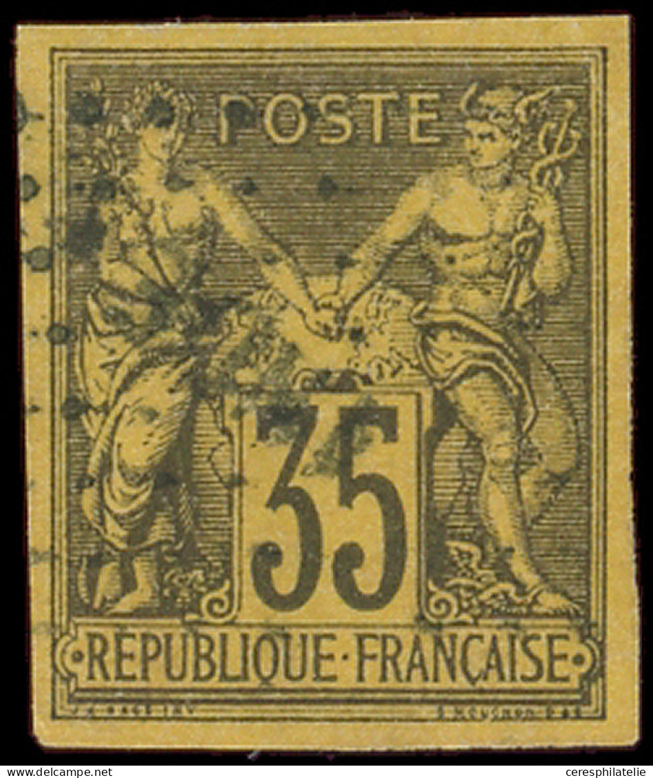 INDE CG N°45 35c. Violet-noir Sur Jaune Obl. Losange INDE, TTB - Other & Unclassified