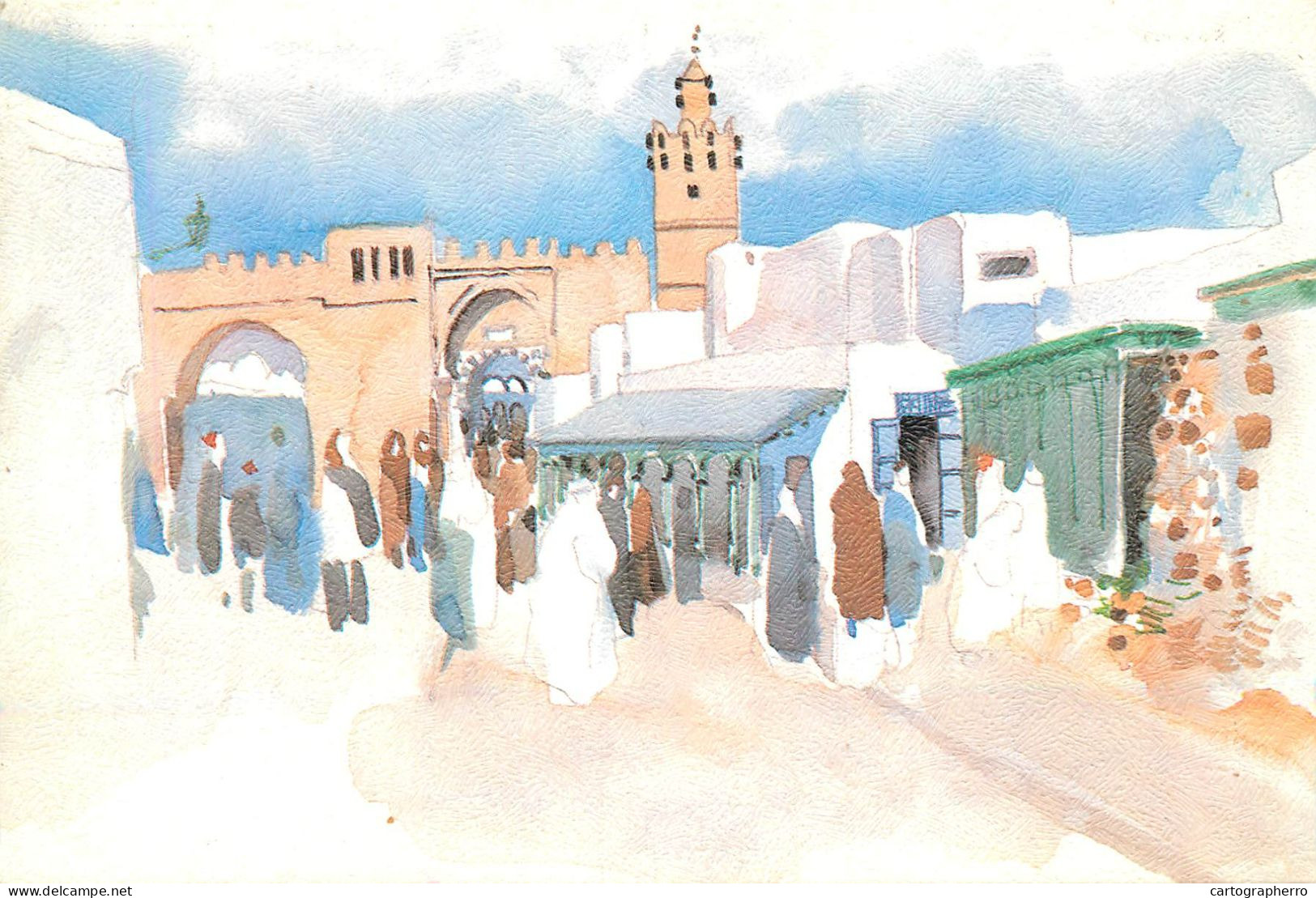 Tunisia Kairouan City Drawing - Dibujos De Niños