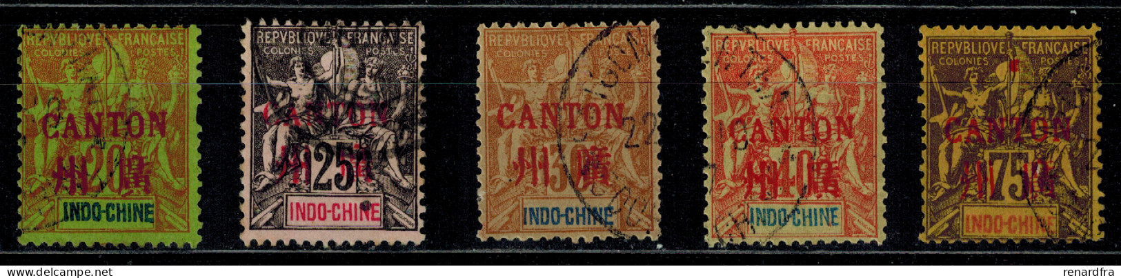 Timbres De Cantons N° 9, 10, 11,12 Et 14 Oblitérés - Used Stamps