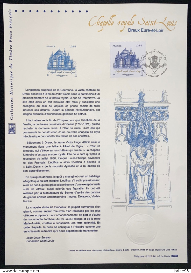 France - Document Philatélique - Premier Jour - FDC - YT N° 5507 - Chapelle Royale Saint Louis - 2021 - 2020-…