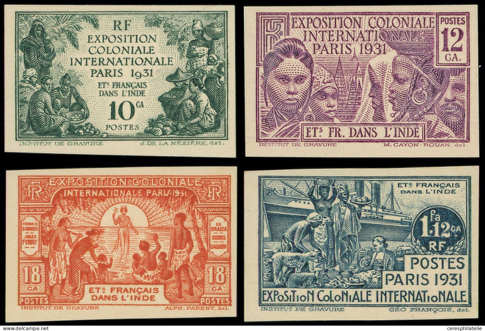 ** INDE 105/08 : Expo Coloniale, NON DENTELES, TB. Br - Autres & Non Classés