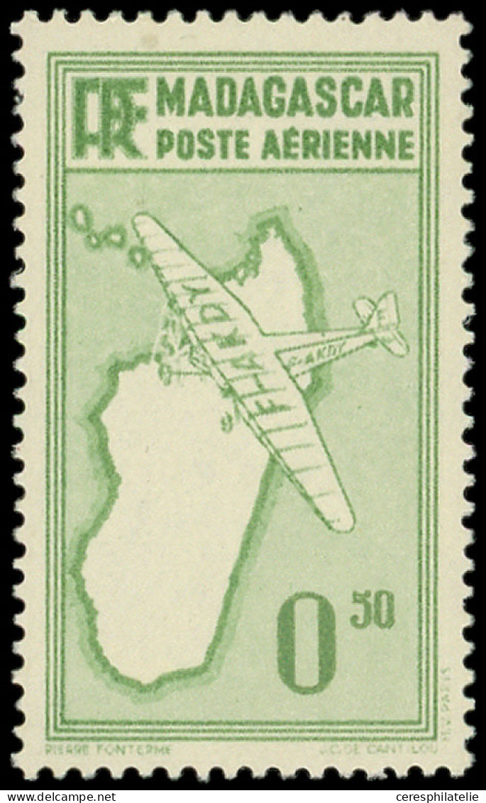 ** MADAGASCAR PA 1a : 0,50 Vert, SANS Le Rouge, Type NON EMIS, TB - Other & Unclassified