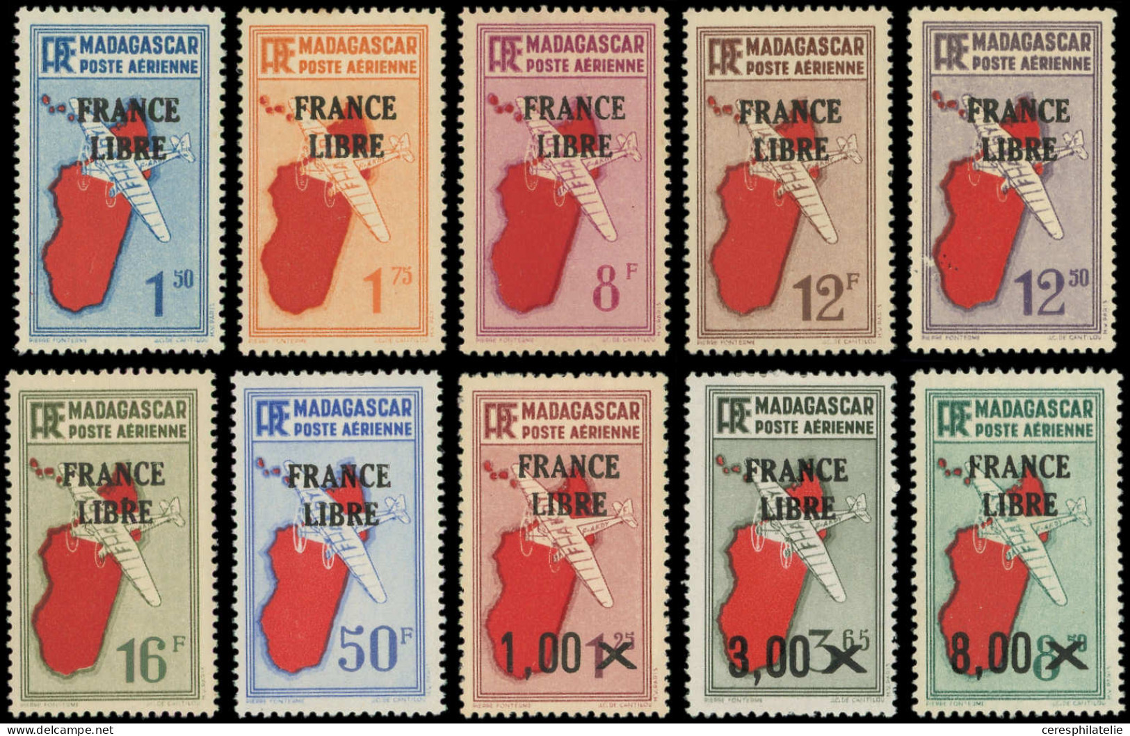 ** MADAGASCAR PA 45/54 : La Série FRANCE LIBRE, TB - Other & Unclassified