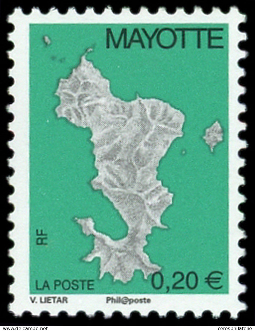 ** MAYOTTE 160A : 0,20 Vert Et Noir, Philaposte, TB - Altri & Non Classificati