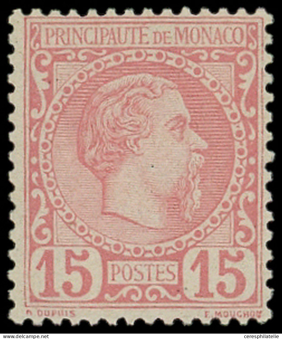 ** MONACO 5 : 15c. Rose, Charles III, TTB - Neufs