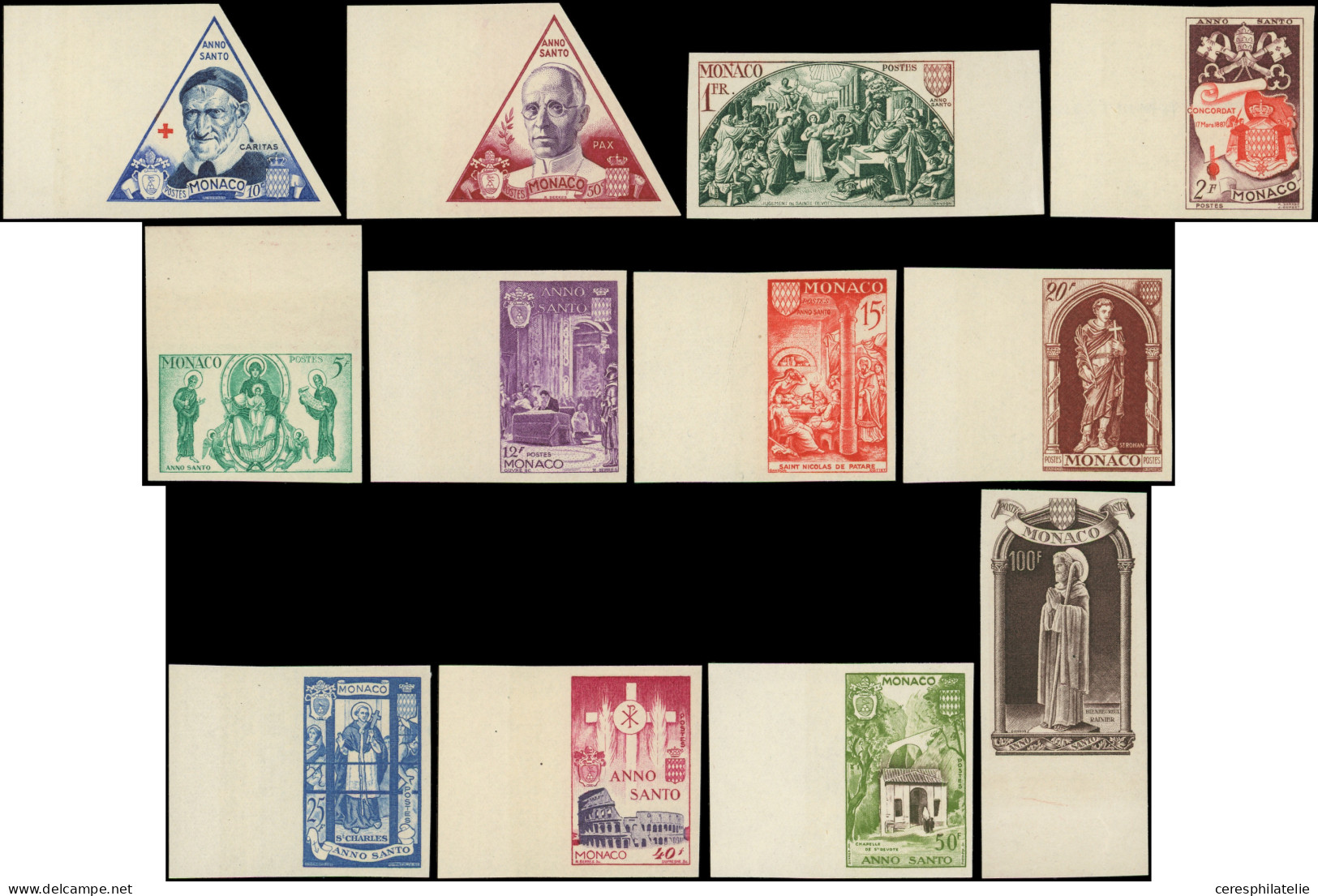 ** MONACO 353/64 : Année Sainte, NON DENTELES Bdf, TB - Unused Stamps