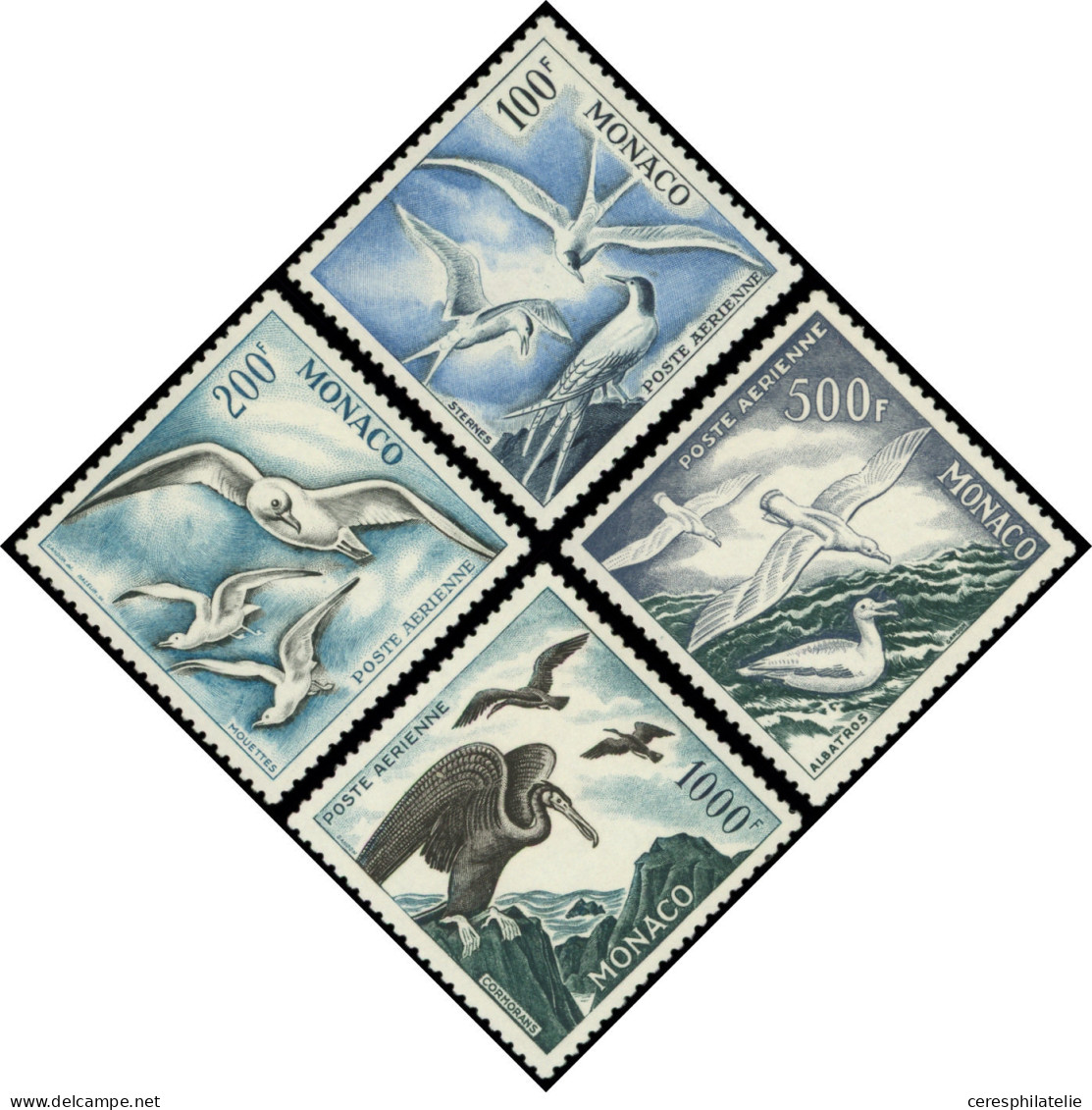 ** MONACO PA 55/58 : Oiseaux De Mer, Dentelés 11, TB - Airmail