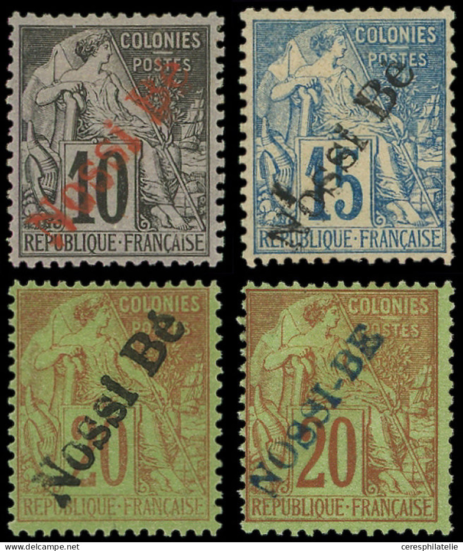 * NOSSI-BE 23/26 : Type Commerce, Surchargés De 1893, TB - Altri & Non Classificati