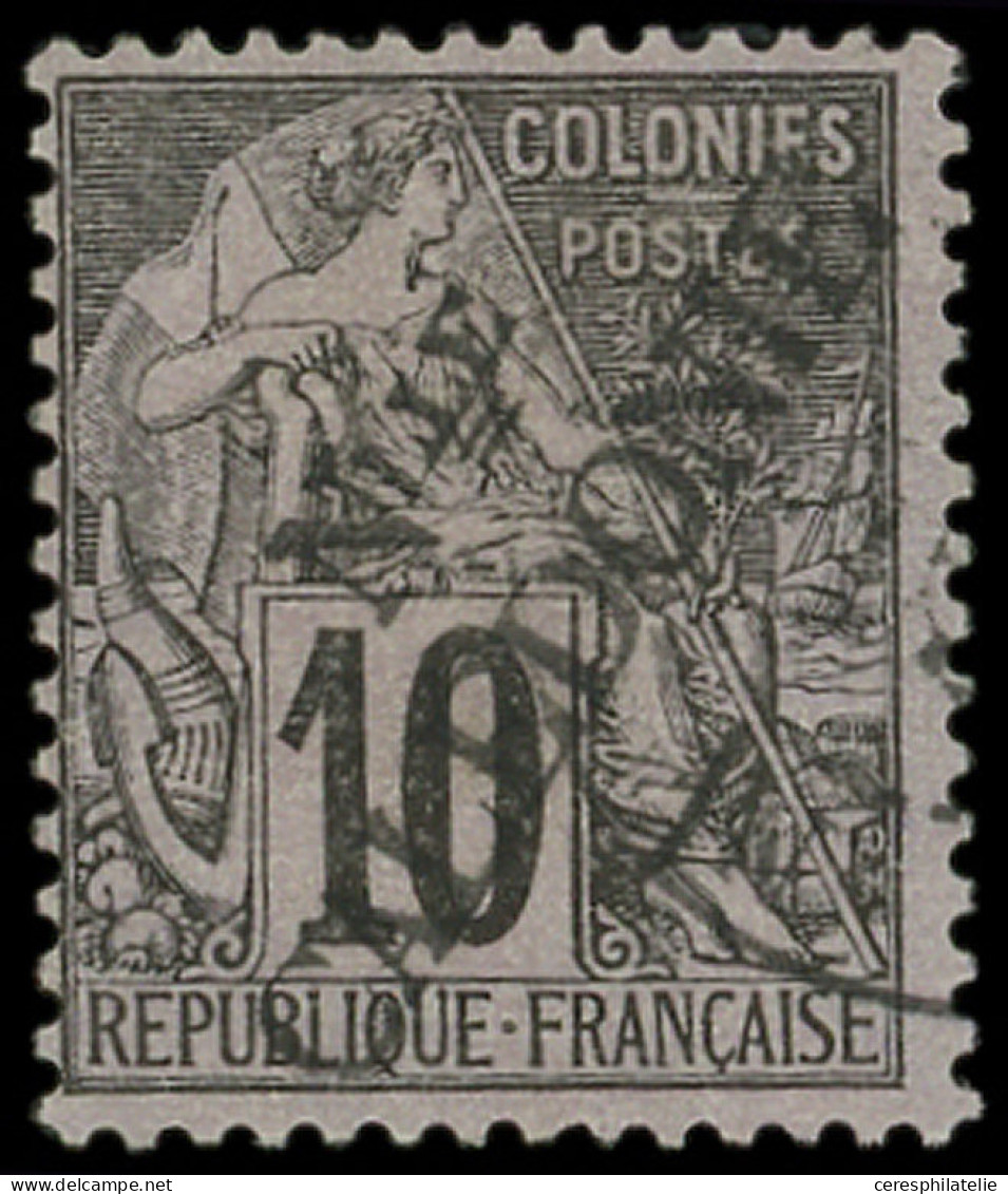 NOUVELLE CALEDONIE 25 : 10c. Noir Sur Lilas, Obl., TB - Used Stamps