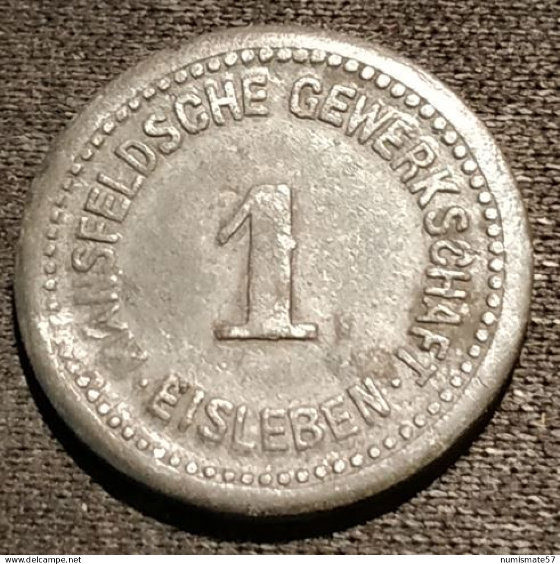 RARE - ALLEMAGNE - GERMANY - 1 Pfennig Eisleben Mansfeldsche Gewerkschaft 1918 - Monétaires/De Nécessité